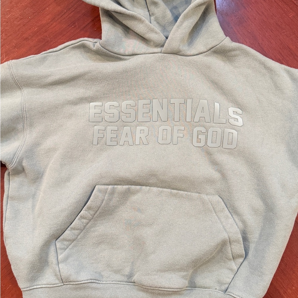 Fear of God Essentials Light Green Hoodie